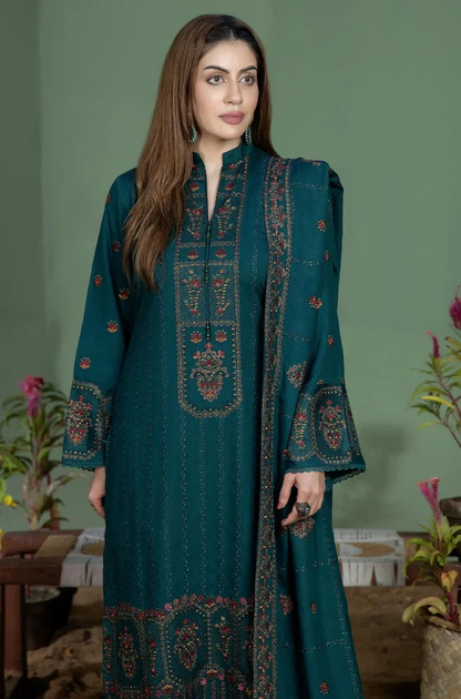 Mohagni - Winter 3PC Dhanak Embroidered Suit - VL1101
